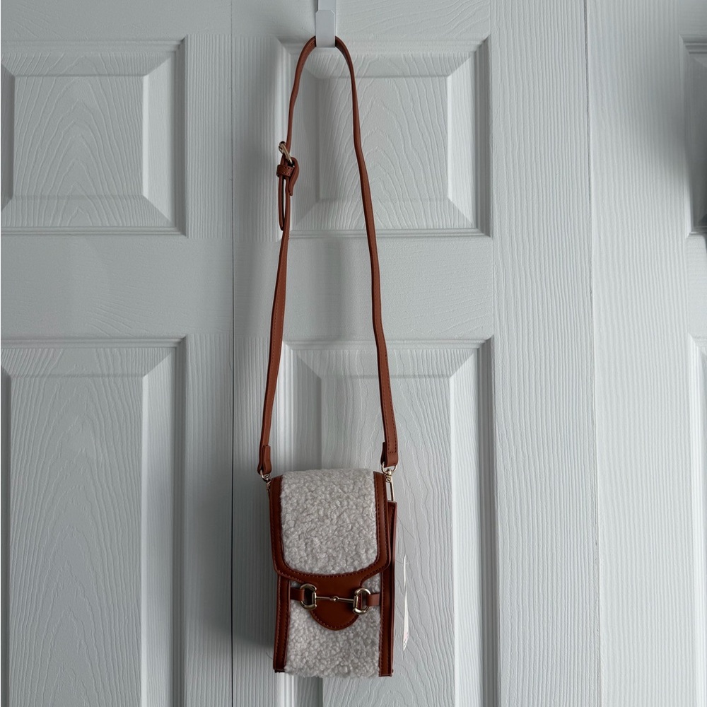 NWT Anthropologie Sherpa Crossbody Purse